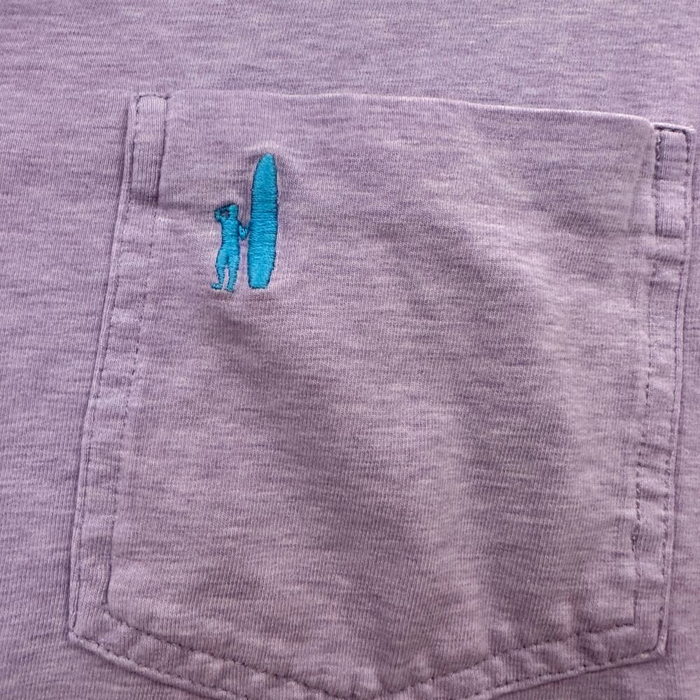 Johnny-o mens sz Medium polo shirt purple cotton preppy surf - Picture 3 of 7